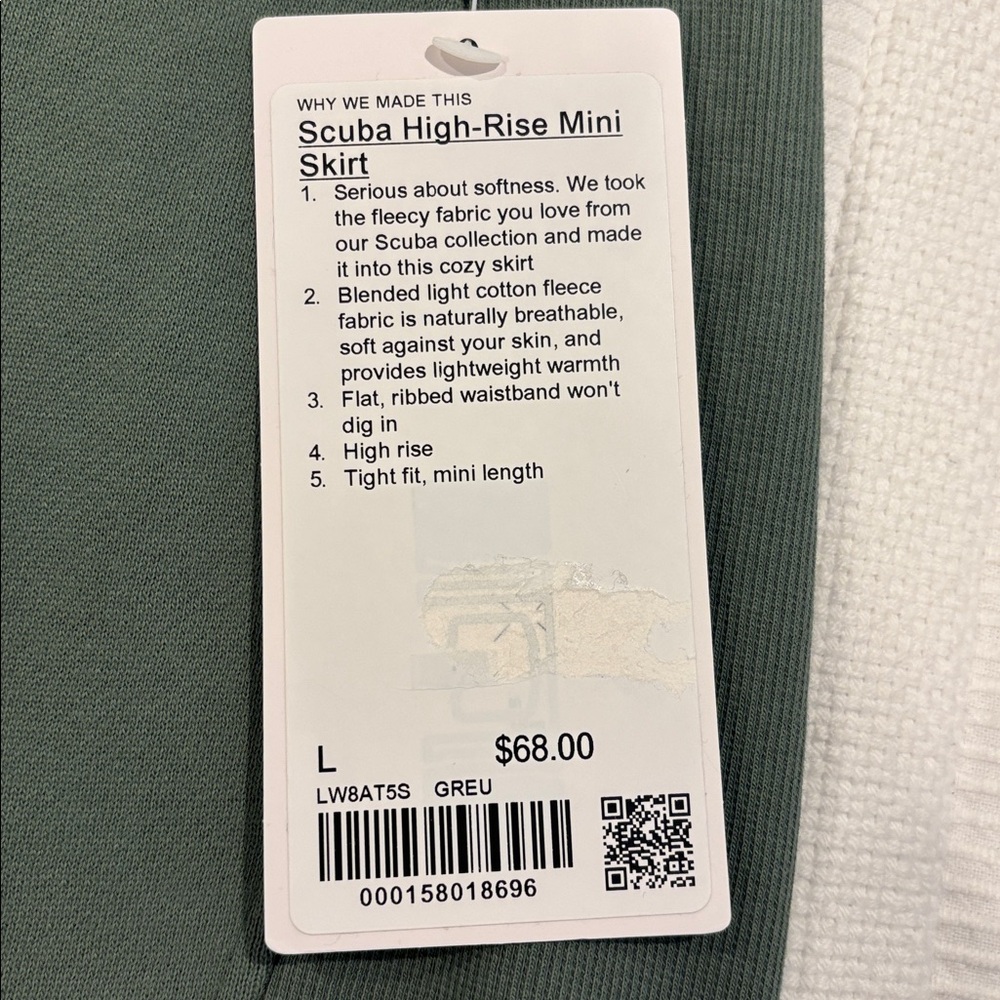 Lululemon Scuba High Rise Womens Mini Skirt Large - Picture 4 of 5